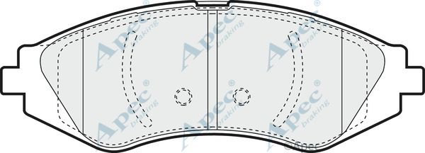 APEC BRAKING Комплект тормозных колодок, дисковый тормоз PAD1230